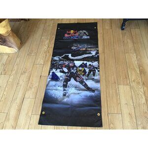 Red Bull Double Sided Crashed Ice Flag/Banner 23" x 58"